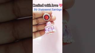 Diy Statement Earrings@craftedwithlove 💖#diy#recycledart#besoutofwaste#recycleandcreate#recycle#art