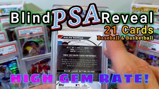 Blind PSA Reveal⚾🏀 21 Cards Baseball & Basketball 🥇🤩 Multiple Pop. 1s! High Gem Rate! NEW SLABS