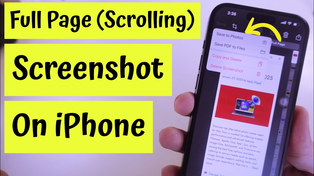 How to Take Full Page Screenshot on iPhone 16 Pro/ 16 Pro Max (Take a ...