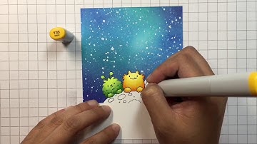 Clearly Besotted Pop Up Monsters Colouring Tutorial