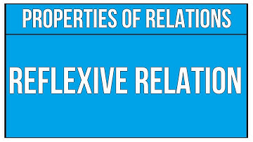 Properties Of Relations - Reflexive Relation / Sets And Relations - Maths Algebra