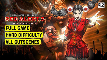 RED ALERT 3 UPRISING 4K • FULL GAME • ALL CUTSCENES • HARD DIFFICULTY