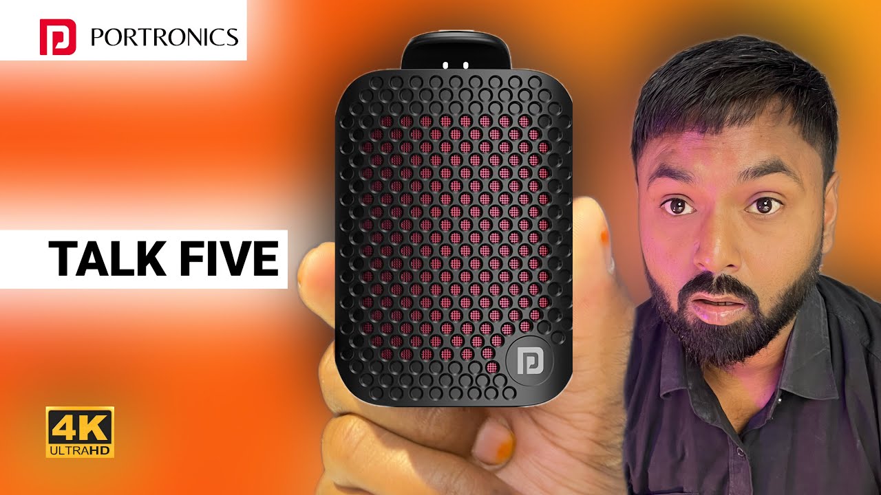 Portronics Talk Five 3w Wearable Bluetooth Speaker With Mic Review Price Unboxing !