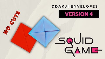 Learn How to Make Authentic Squid Game Ddakji  Origami Paper Game - No Scissors Needed!