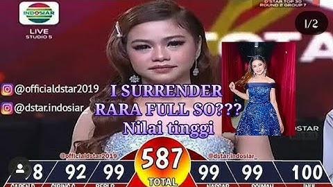 Si gejolak cinta, Spektakuler I SURRENDER  dinyanyikan Rara,dapat full SO dan Nilai Tinggi D