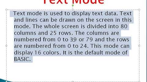 scomputer science 10th, display modes in GW BASIC part i