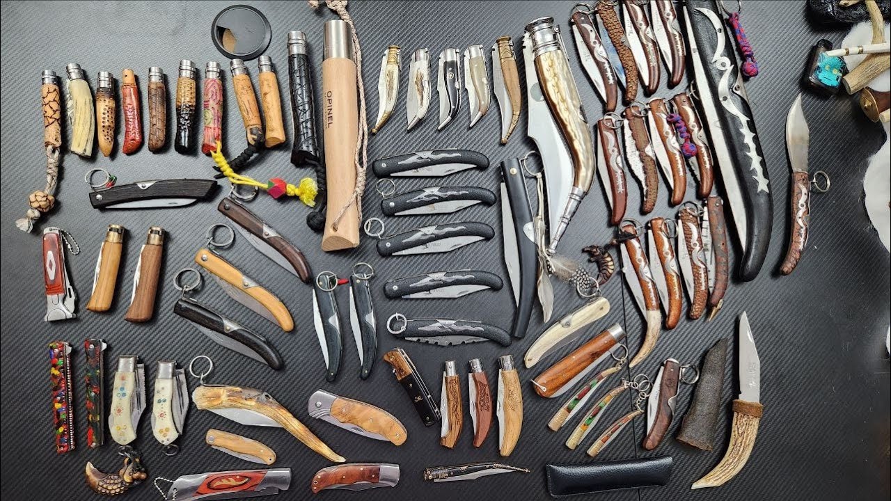 اكبر مجموعة مطاوي قرن غزال | The largest collection of pocket knives