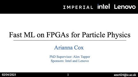 RCS Day 2025: Fast Machine Learning on FPGAs for Particle Physics