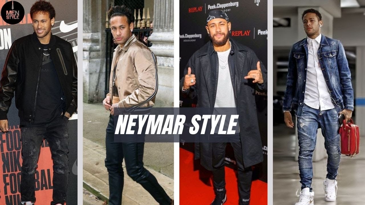 Neymar wearing a casual street style outfit