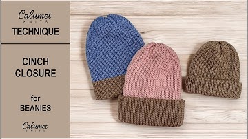 Beanie Cinch Closure with Circular Knitting Machine Tubes