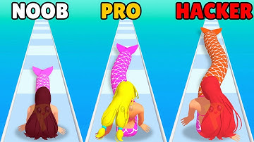 NOOB vs PRO vs HACKER in Mermaid Stack!