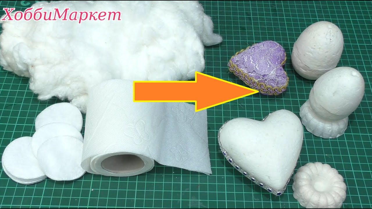 Быстро и легко сделаем из ваты и бумаги заготовки для творчества. ХоббиМаркет