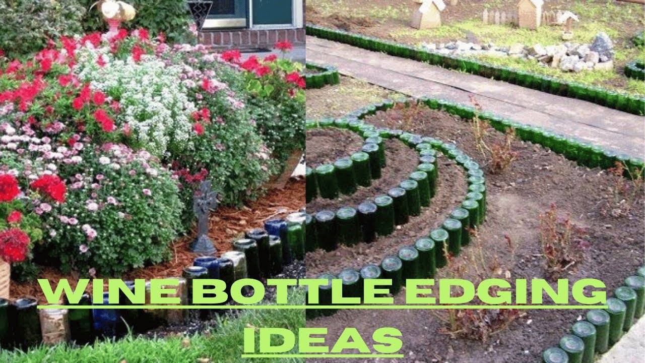 Wine Bottle Yard Designs How To Reuse Glass Bottles In The Garden