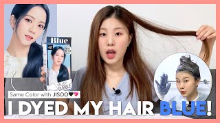 ย้อมผมสีน้ำเงินตามพี่จีซู💙 | 블랙핑크 지수 웨일딥블루 셀프염색 💙  (🇰🇷🇹🇭SUB)#HelloBubble #WhaleDeepBlue #헬로버블 #웨일딥블루