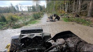 Прохват по карьеру и трасса через Вивиконд, много воды и грязи