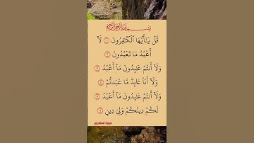 سوره الكافرون بصوت القارئ سعد الغامدي #تلاوة_خاشعة #القرآن_الكريم #سعدالغامدي #سوره الكافرون
