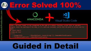 [Error Solved ] The term &#39;conda&#39; error in  visual studio code | Installation | Python Code Error