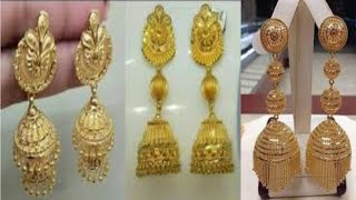 Latest light weight gold jhumka design in 2020