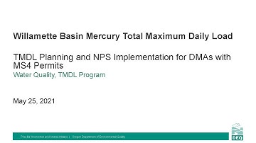 TMDL Planning and Implementation for Permitted MS4s Zoom Workshop
