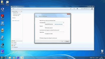 How To Set Up Email Account On Windows Live Mail 2011
