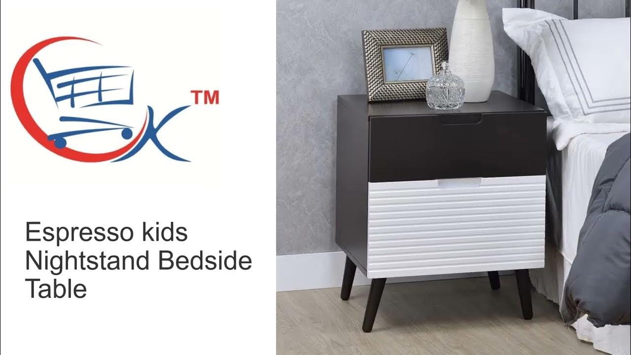 Modern Bedside Table Espresso Kids Nightstand Bedside Table YouTube