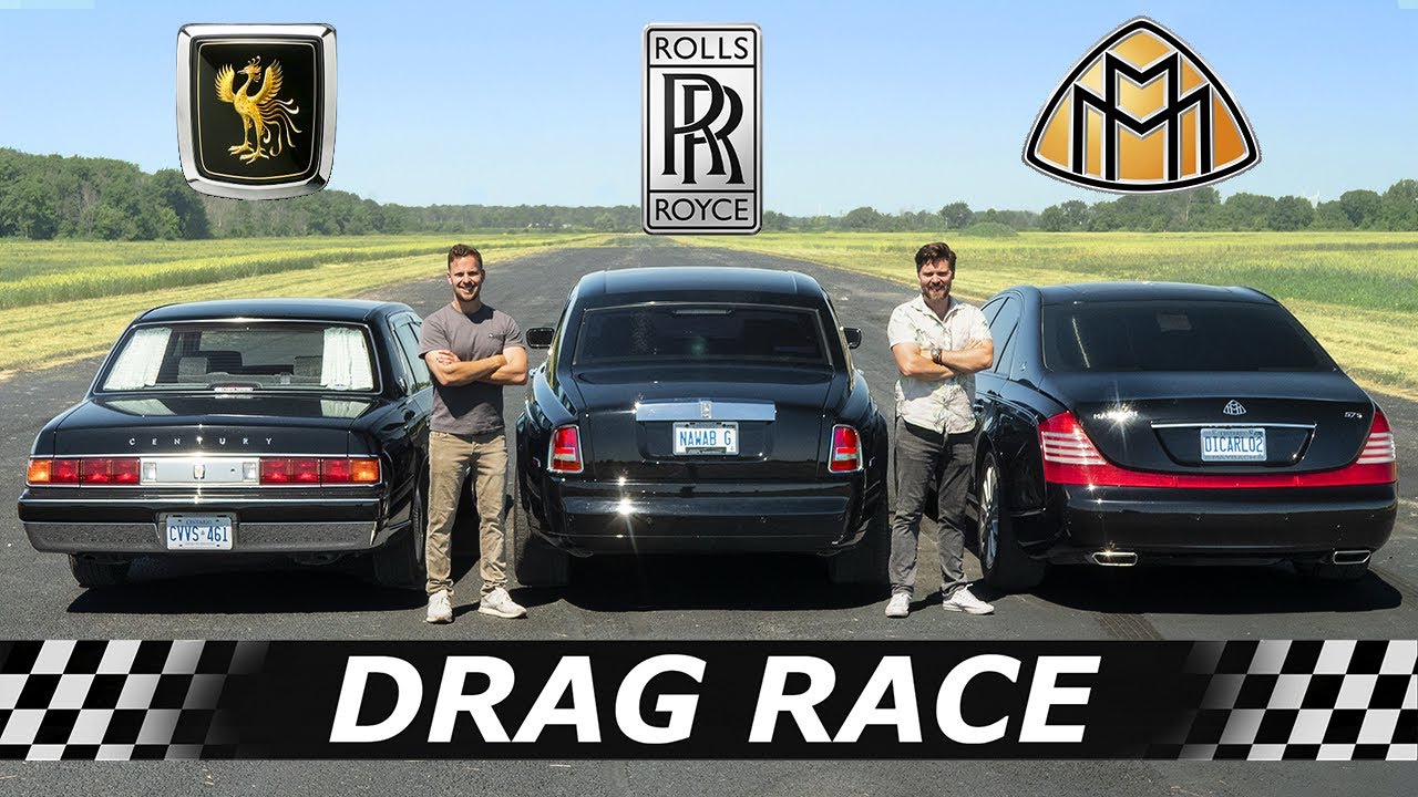 Toyota Century vs Rolls-Royce Phantom vs Maybach 57s // DRAG & ROLL RACE