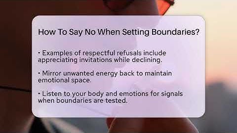How To Say No When Setting Boundaries? - Spiritual Universe Unlocked