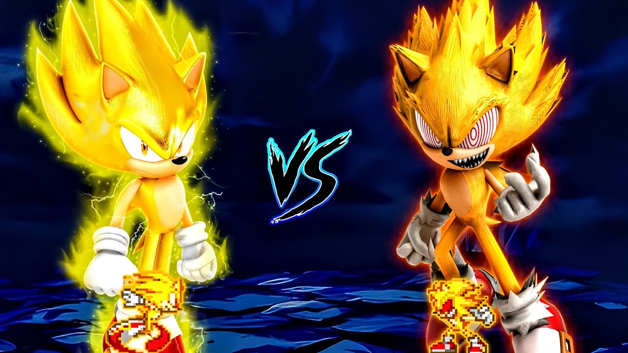 Super Sonic V3 (New) VS Fleetway Sonic V2 in Mugen - YouTube