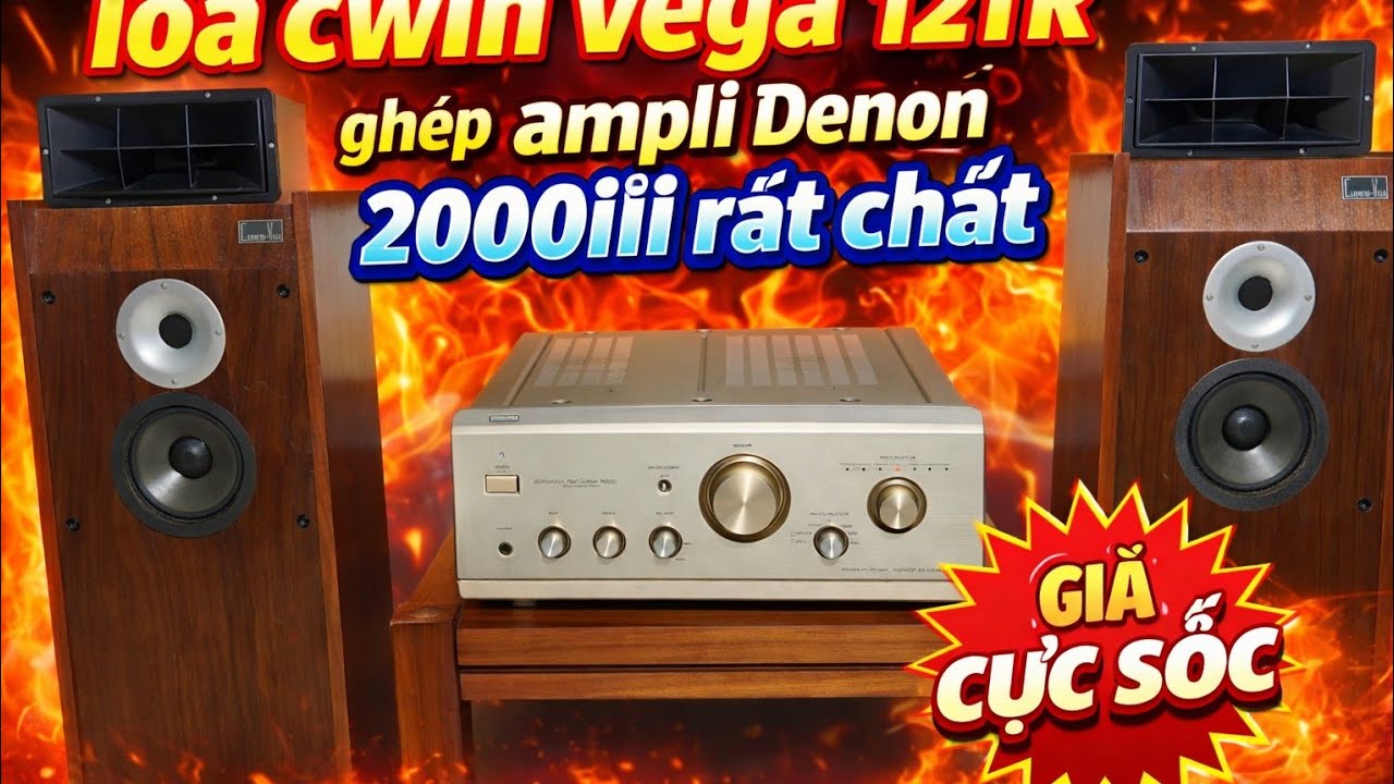 Test Thực Tế CWIN Vega TR12 + Denon 2000III | Tiếng Lực, Bass Căng, Giá Hời!