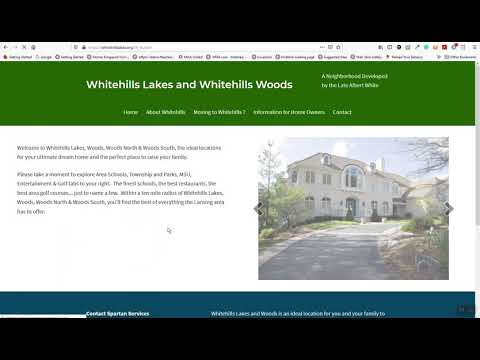 Whitehills Lakes Log In Introduction how to create and edit a web page