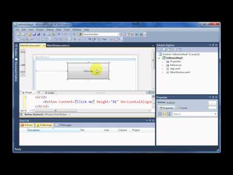 C# HelloWorld using WPF Application