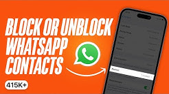 How to Block or Unblock WhatsApp Contacts on iPhone - Durasi: 3.26. 