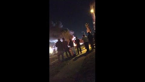CELL PHONE VIDEO: Scene on fiery head-on crash involving HPD officers