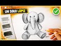 Dibuja un ELEFANTE de PELUCHE solo con 1 Lápiz - Dibujemos Juntos