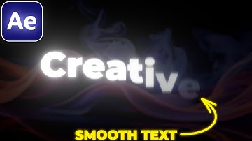 SMOOTH TEXT Animation in After Effects