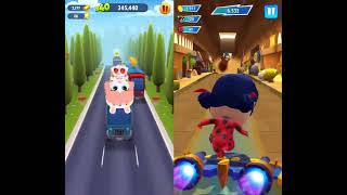 Talking Tom Gold Run vs Talking Tom Hero Dash Bunny Angela vs Miraculous Ladybug