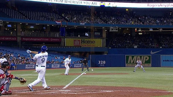 BOS@TOR: Arencibia laces an RBI double into left