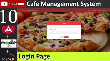 10. Cafe Management System - Login Page (Angular, Node.js, MySQL Database)