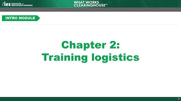 Introduction, Chapter 2: Training Logistics