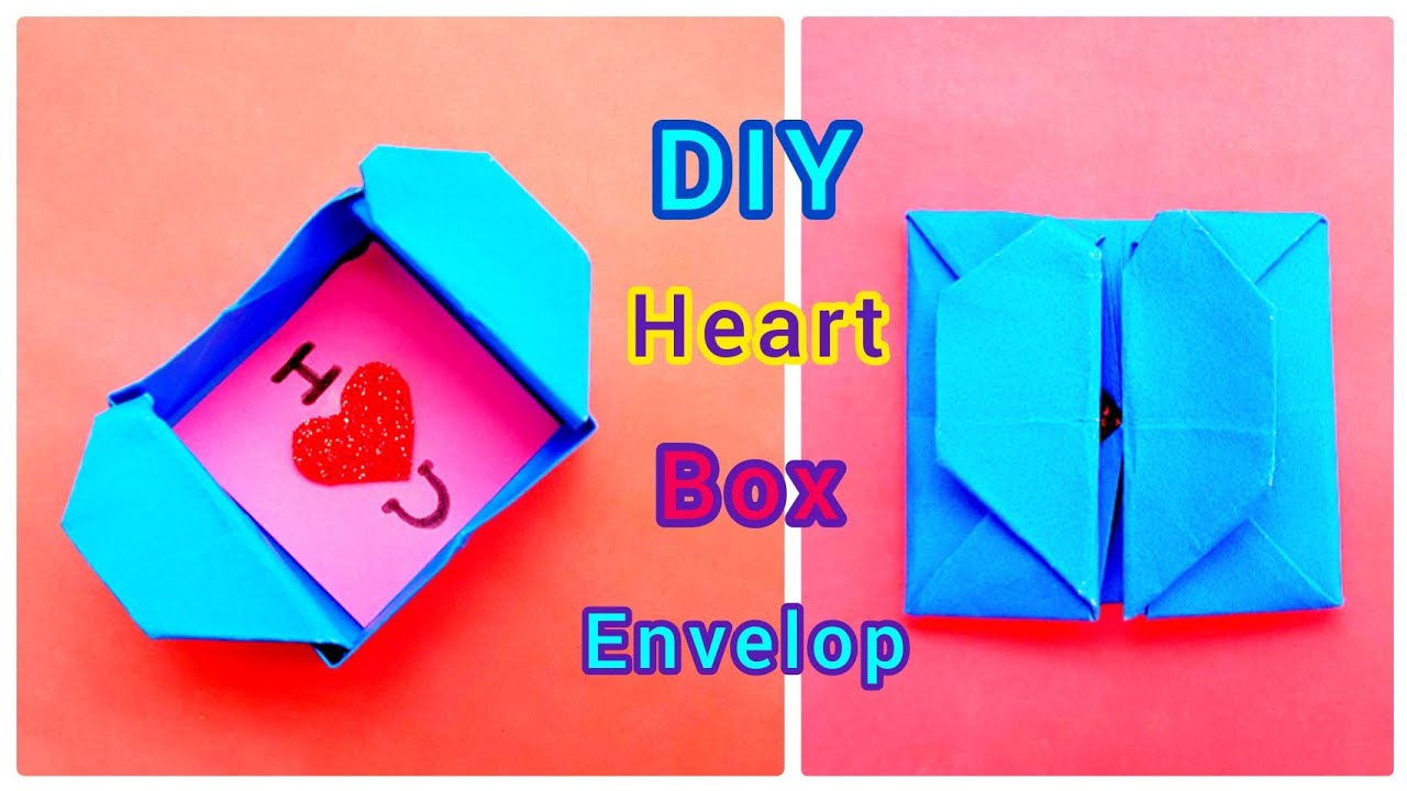 Heart Box Envelop How To Make Heart Box Envelop At Home Easily Youtube