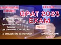 LAST MINUTE TIPS AND STRATEGY FOR GPAT 2023 ASPIRANTS