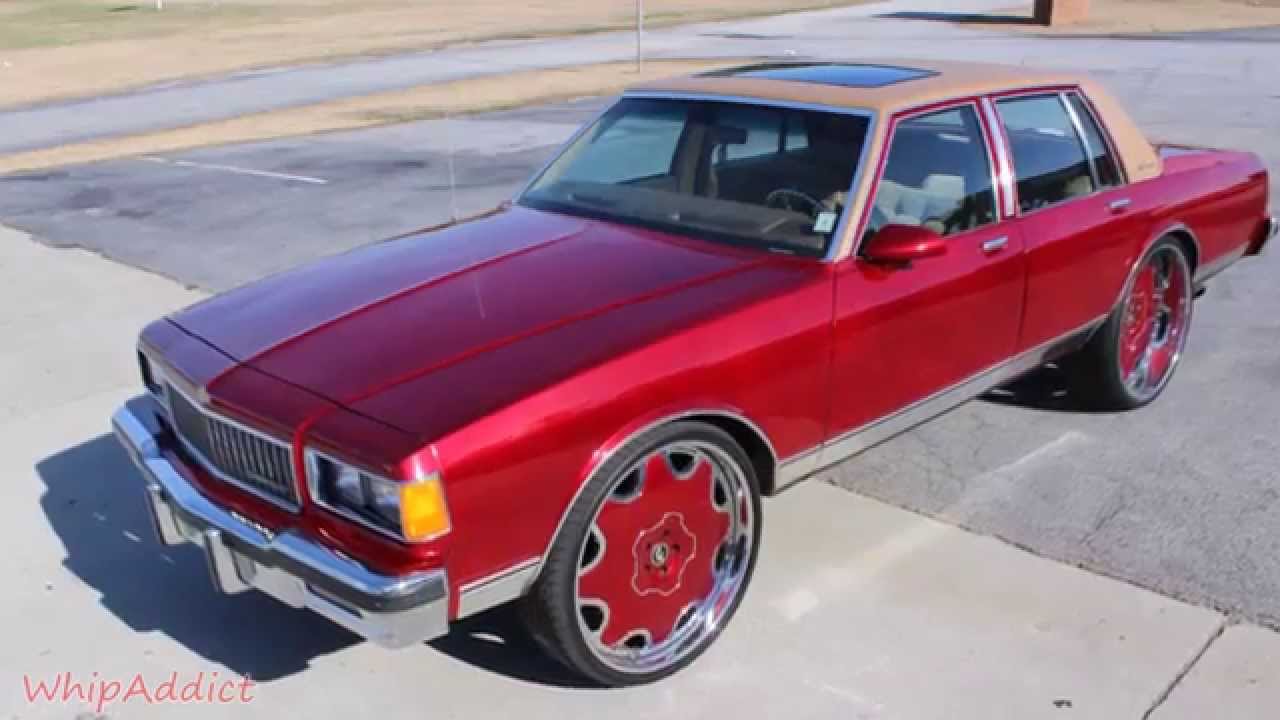 WhipAddict: Kandy Red Chevy Caprice Brougham on Forgiato 26s by CJ Customs  - YouTube