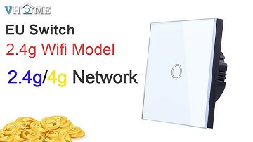 VHOME 2.4G wifi Light wall touch switch How to use mobile phone control Tutorial