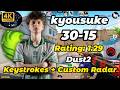 kyousuke (30-15) Dust2 POV + Keystrokes/custom radar