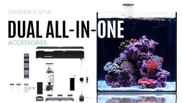 UNS Dual All-in-One Aquarium Setup & Accessories Overview