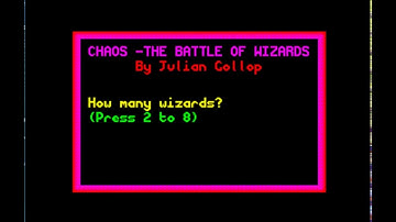 Chaos The Battle Of Wizards - ZX Spectrum - emulador MAME MESSUI64 v0.167
