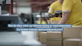 Attraktiv Lederstilling Hos Landets Ledende Elektronikkprodusent