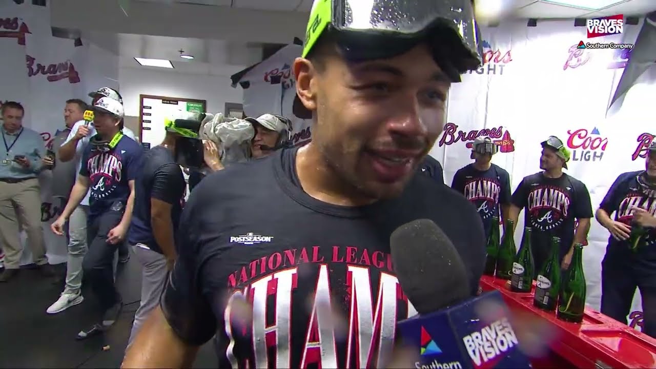 2026 NL East Champions | Drake Baldwin | Clubhouse Celebration Interview
