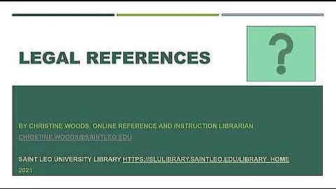 Legal References and Citations APA Format