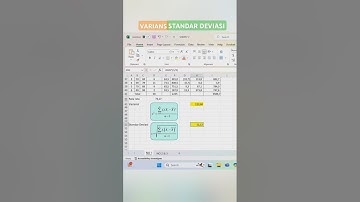 Perhitungan Varians dan Standar Deviasi Data kelompok #excel #statistics